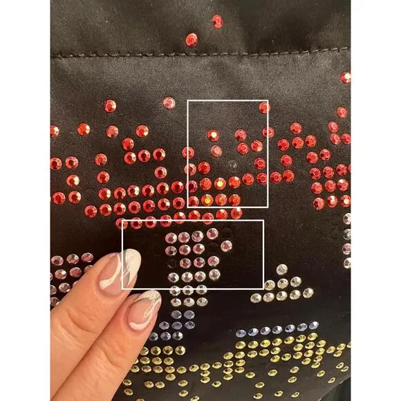 Coach Special Holiday Edition Tote Bag W/Multi Colored Rhinestones Black, EUC - Picture 5 of 12